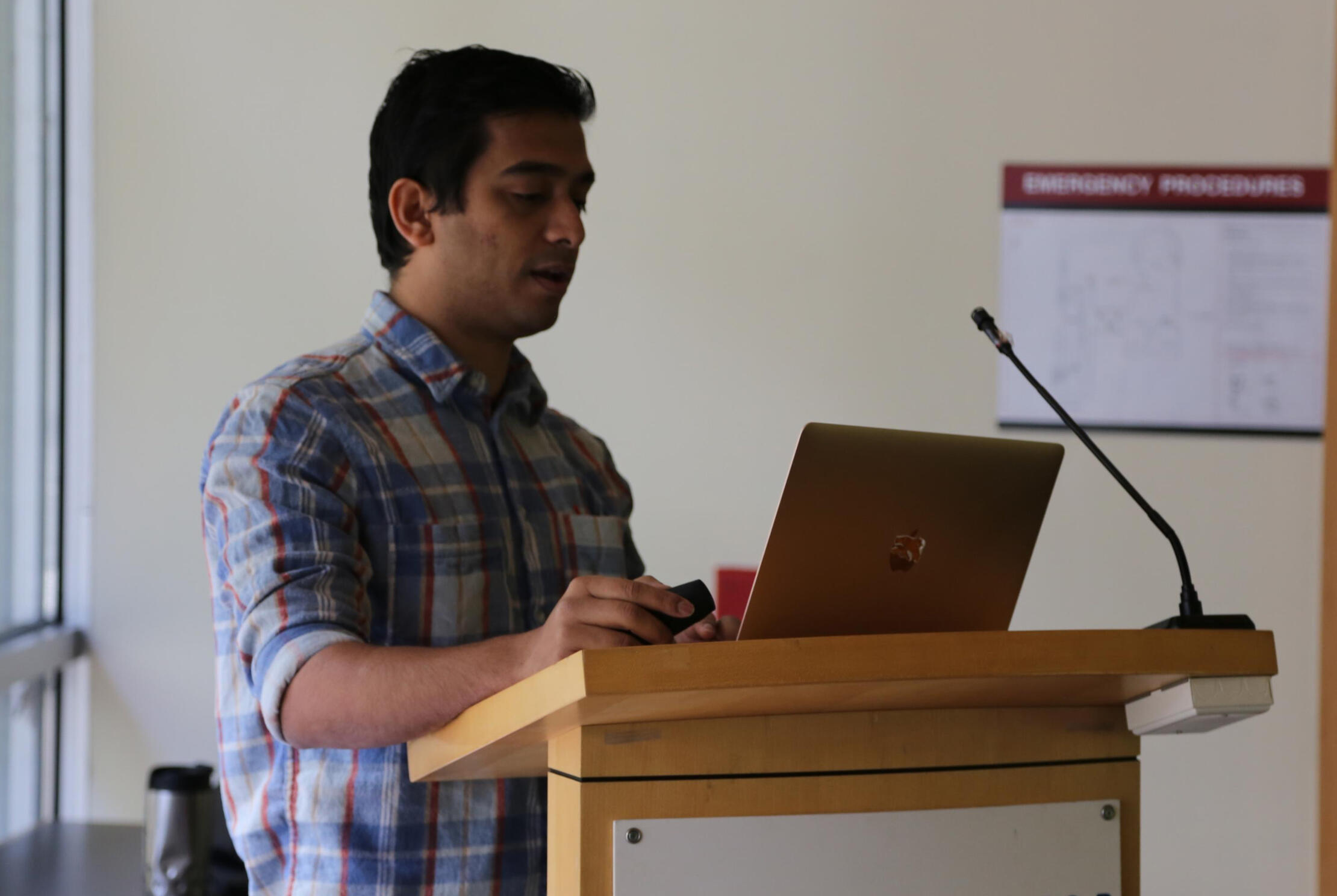 Ritwik Bhattacharjee presenting at the UBC Political Science Graduate Student Association's (PSGSA) Annual Conference 2022